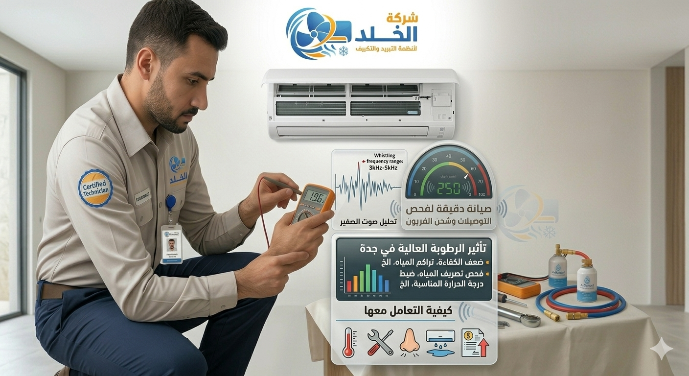تأثير الرطوبة العالية على أداء المكيف في جدة