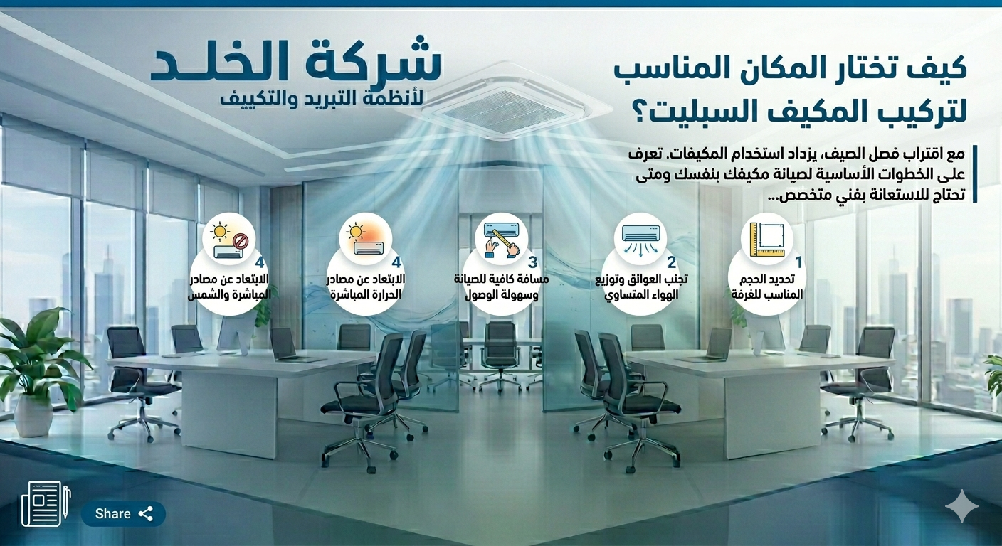مهندس تكييف يقوم بتركيب وحدة تكييف سبليت حديثة على حائط داخلي، مع مراعاة قياسات التبريد في غرفة المعيشة